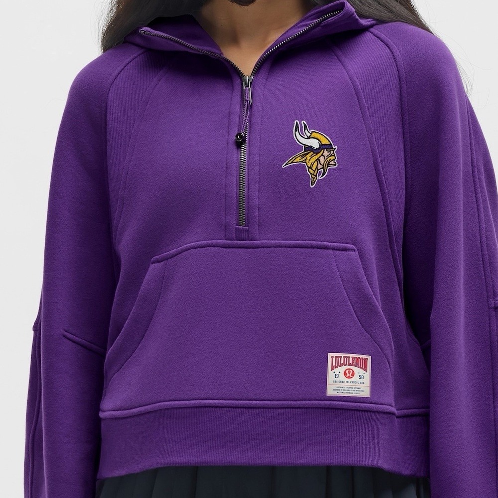 Lululemon x Minnesota Vikings Women's XS/S Scuba Oversized Half-Zip Hoodie